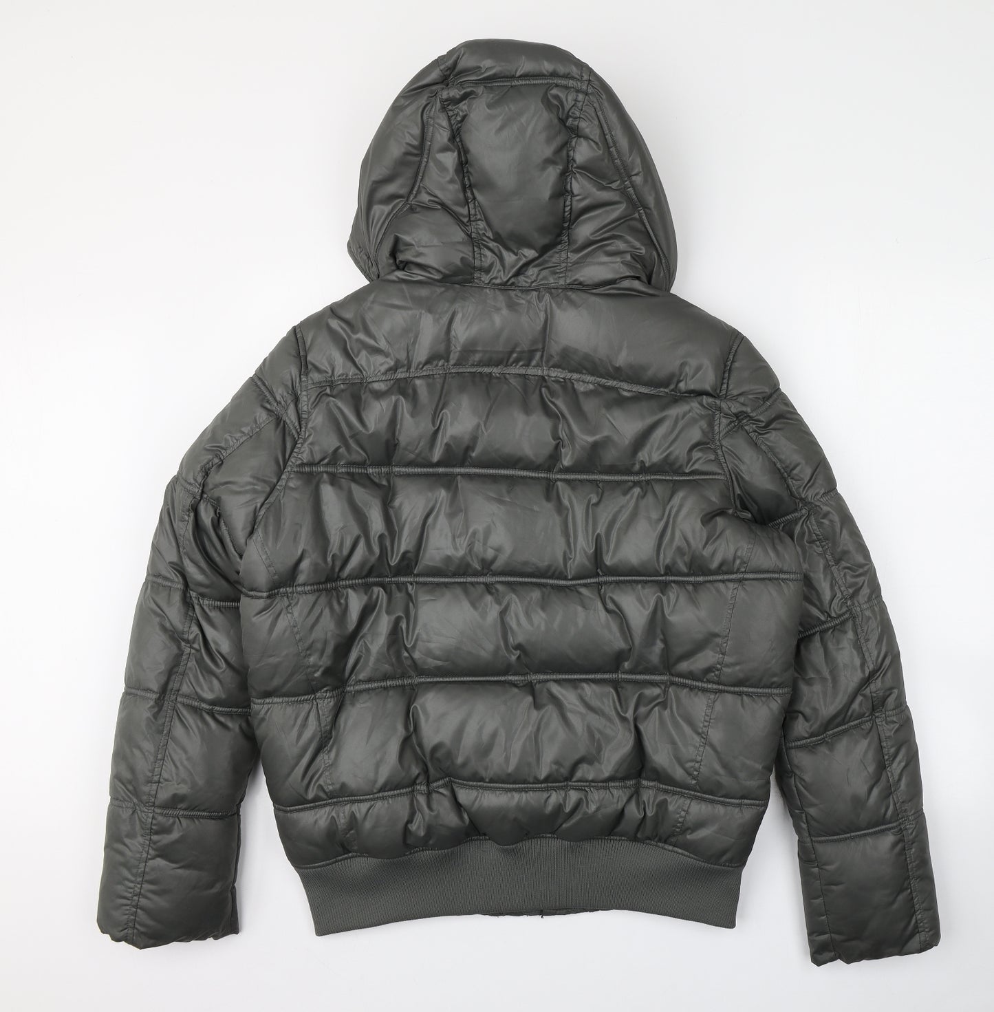 G-Star Raw Mens Grey   Puffer Jacket Coat Size M  Zip