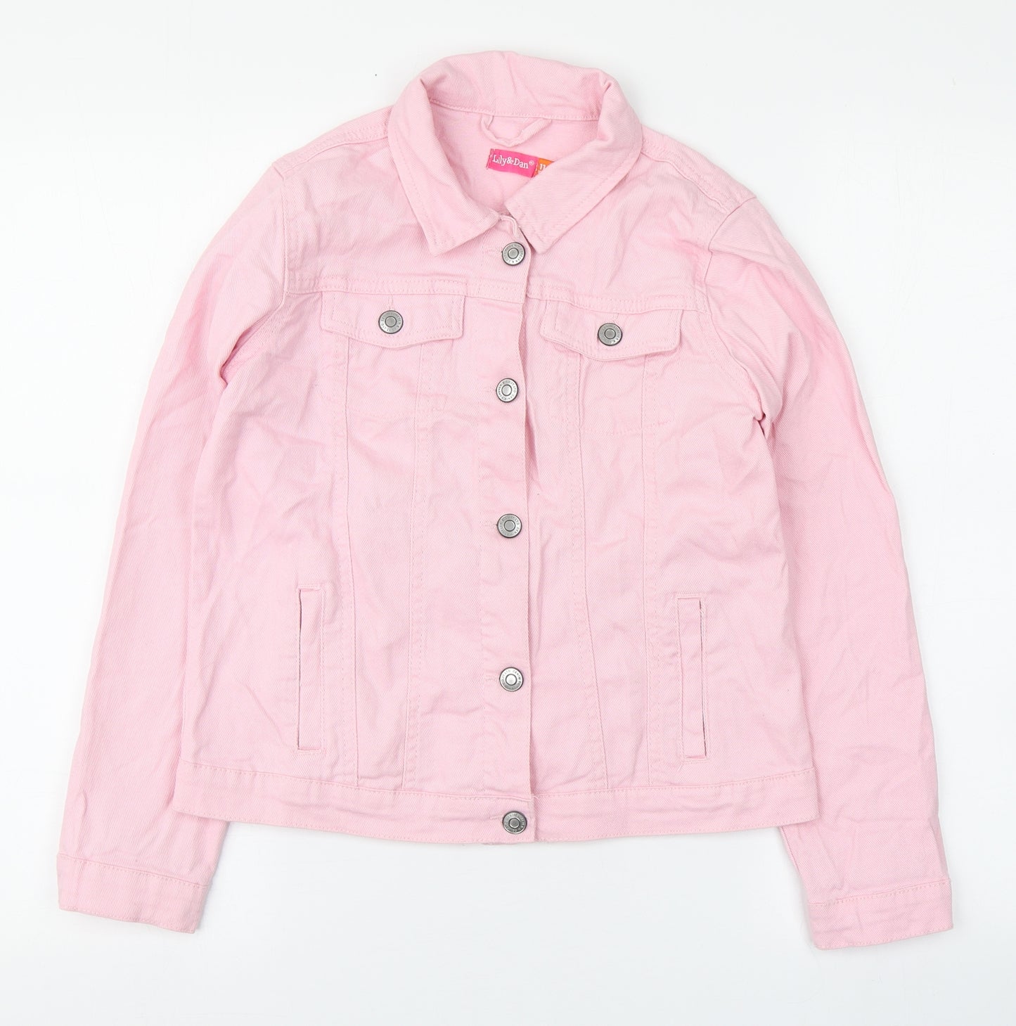 Lily & Dan Girls Pink   Jacket  Size 11-12 Years  Button