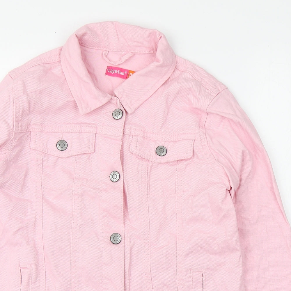 Lily & Dan Girls Pink   Jacket  Size 11-12 Years  Button