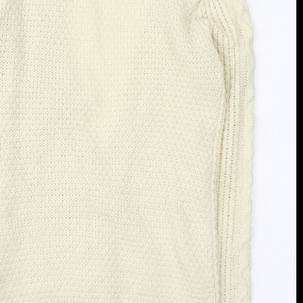 Atmosphere Womens Ivory V-Neck  Acrylic Cardigan Jumper Size 8