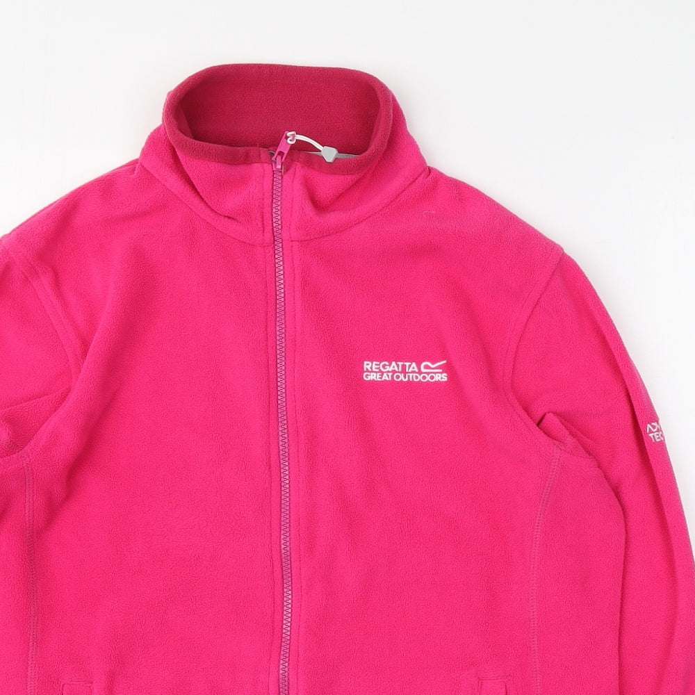 Regatta Womens Pink Crew Neck  Polyester Full Zip Jumper Size 12
