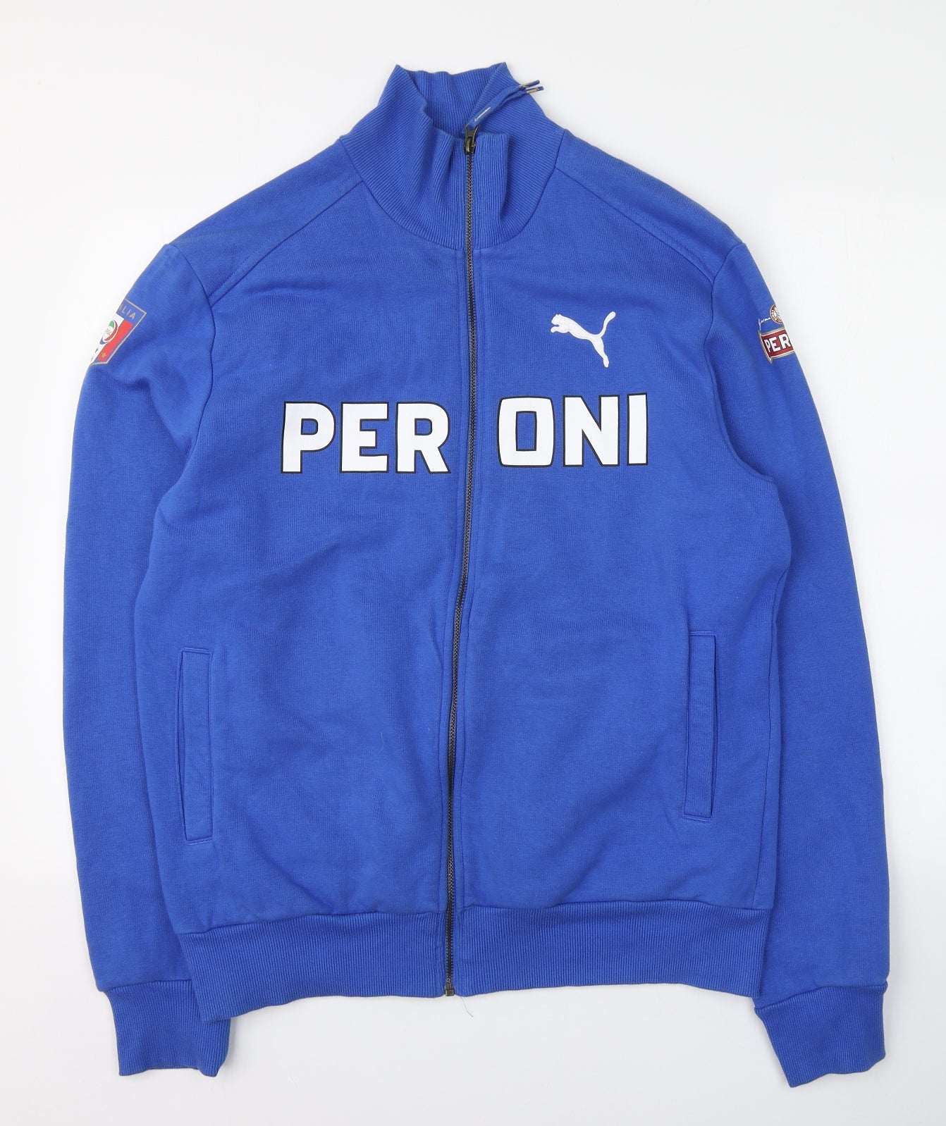 PUMA Mens Blue  Cotton Full Zip Sweatshirt Size L   - Peroni