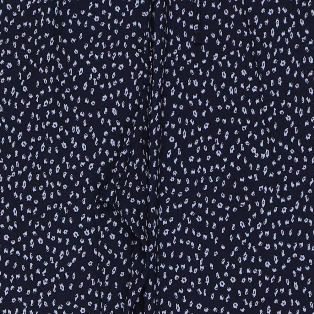 George Womens Blue Polka Dot Polyester Trousers  Size 14 L27 in Regular