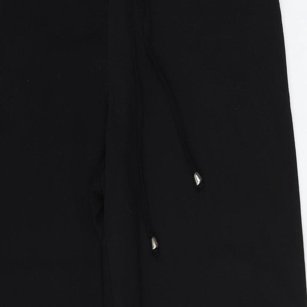 Papaya Womens Black  Polyester Trousers  Size 14 L27 in Regular