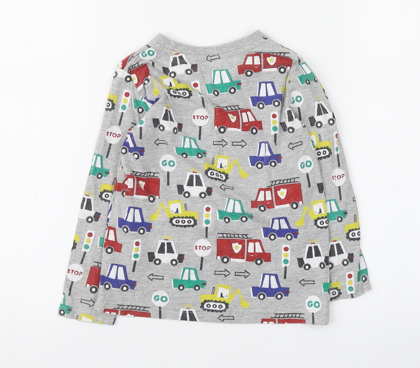 St Bernard Boys Multicoloured Geometric Cotton Basic T-Shirt Size 2-3 Years Round Neck Pullover - Vehicle