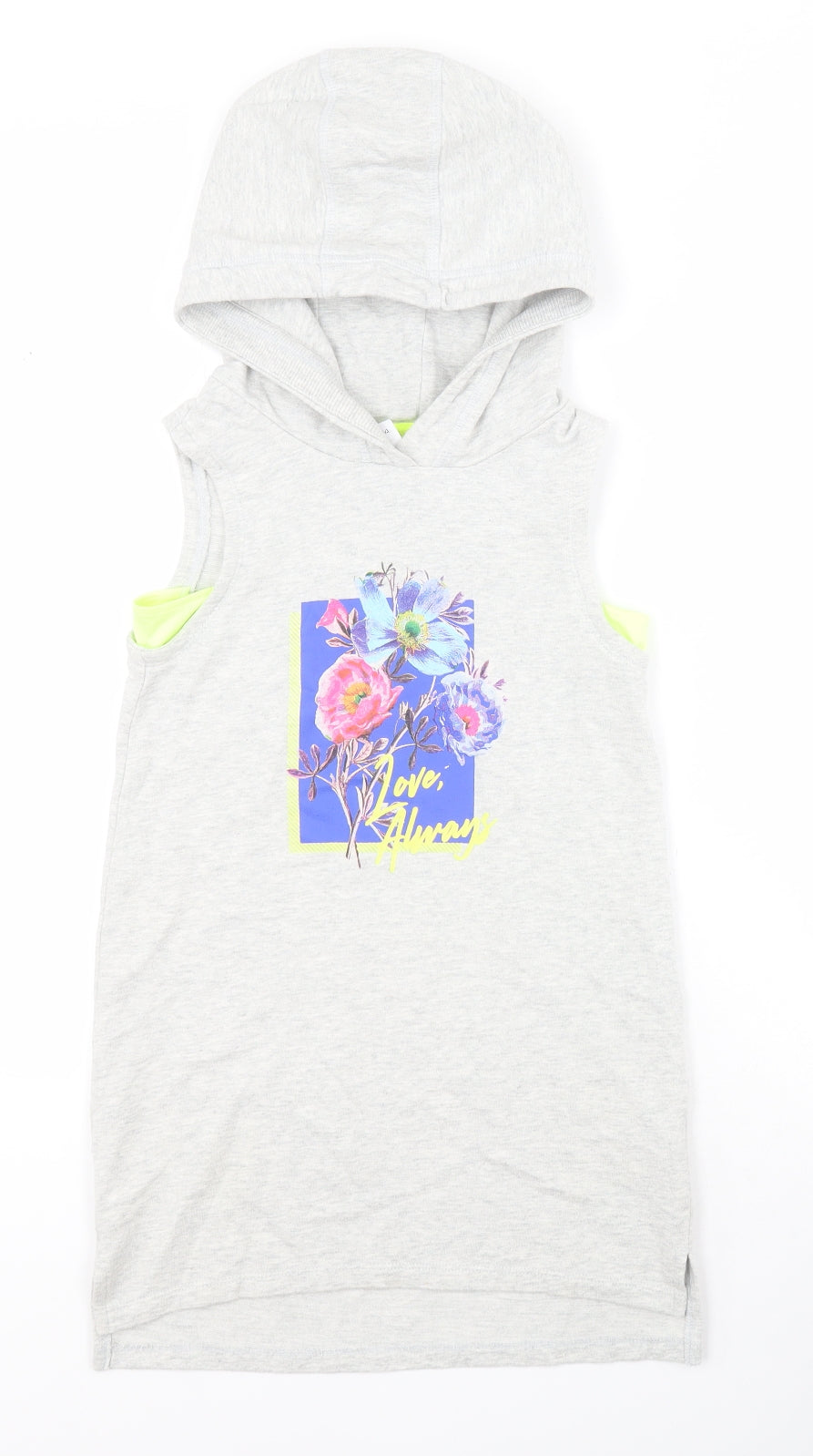 NEXT Girls Grey  100% Cotton Vest  Size 7 Years  Pullover