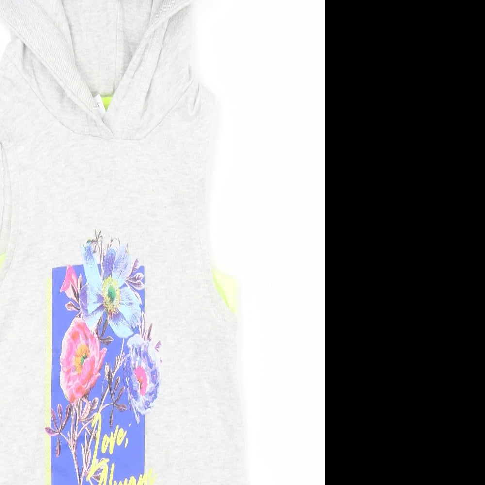 NEXT Girls Grey  100% Cotton Vest  Size 7 Years  Pullover