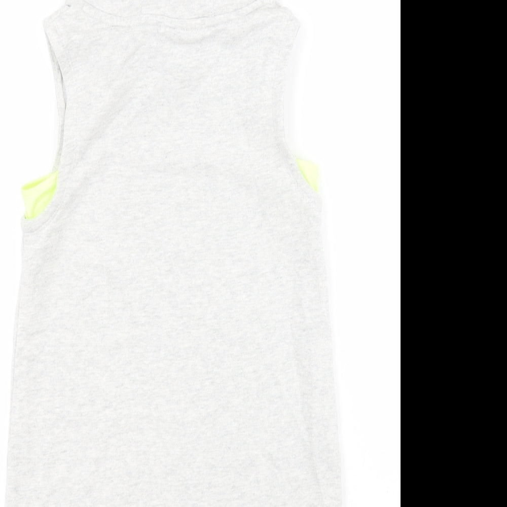 NEXT Girls Grey  100% Cotton Vest  Size 7 Years  Pullover