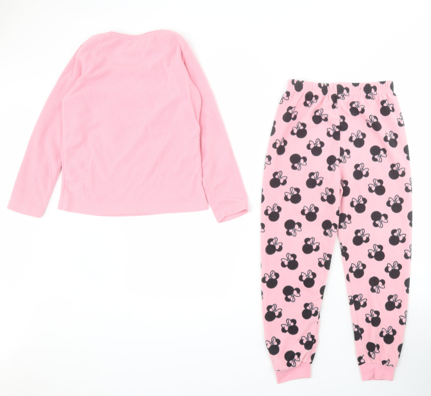 Primark Girls Pink  100% Polyester Top Pyjama Set Size 6-7 Years  Pullover - Minnie Mouse