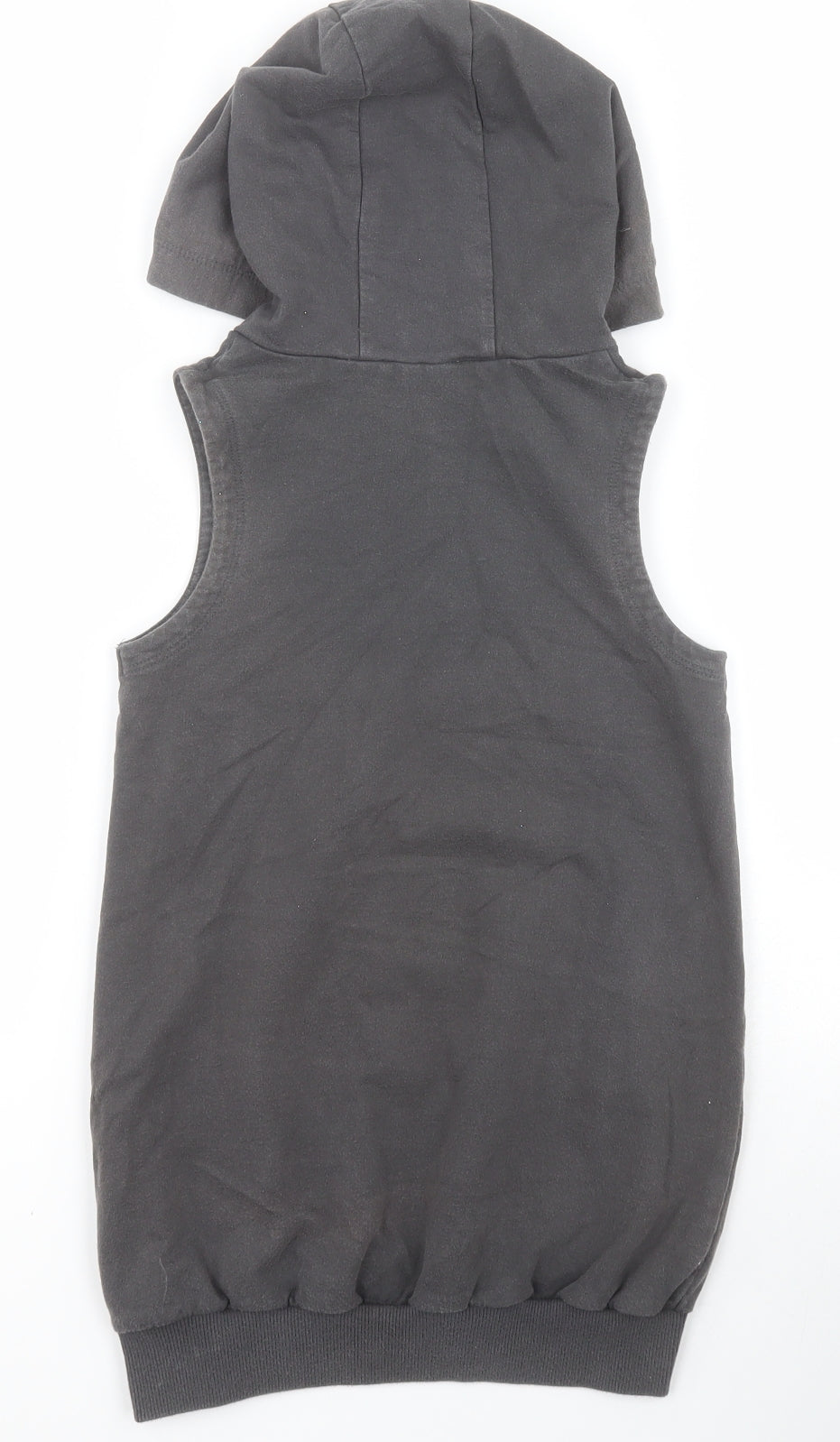 NEXT Girls Grey  100% Cotton Vest Hoodie Size 7 Years  Pullover
