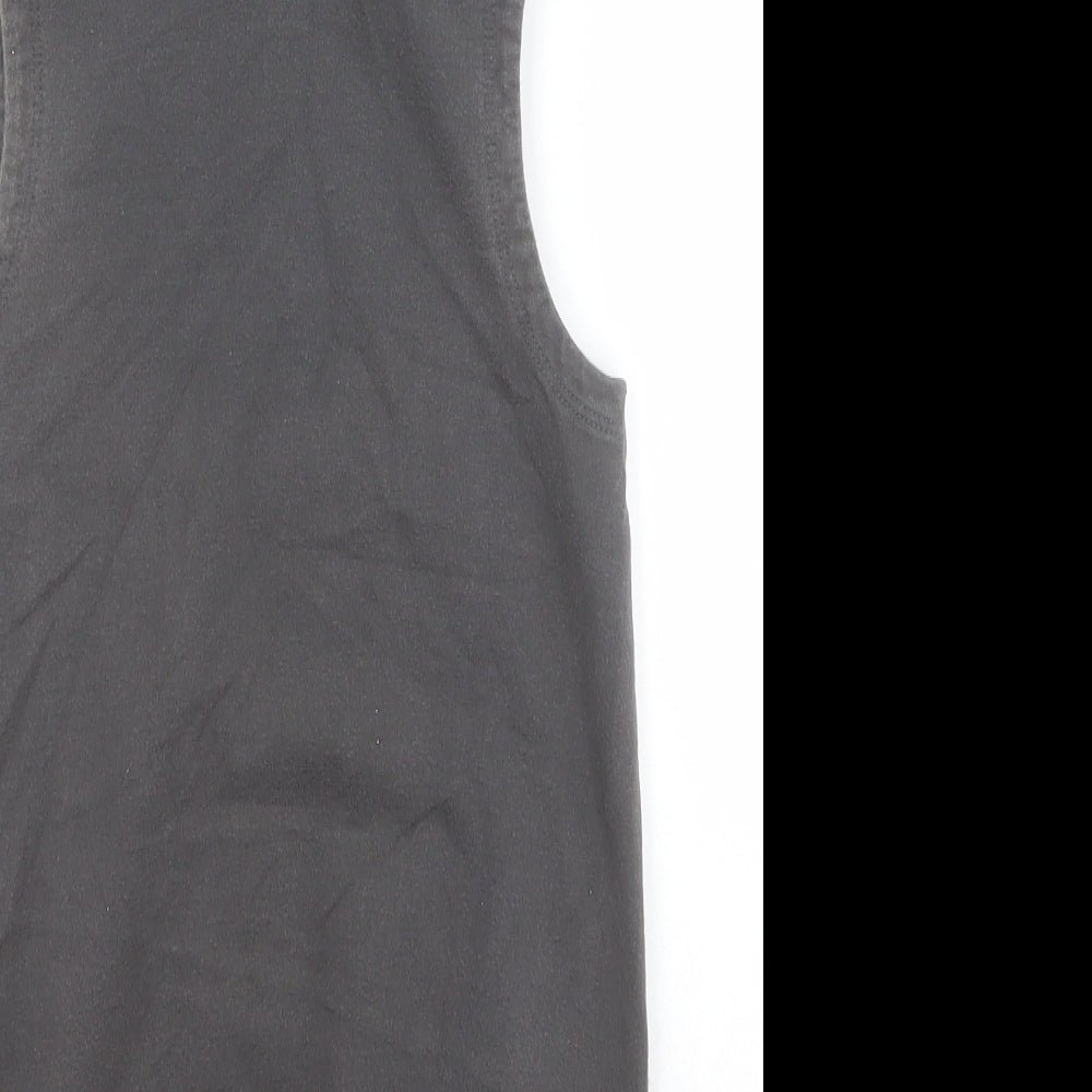 NEXT Girls Grey  100% Cotton Vest Hoodie Size 7 Years  Pullover