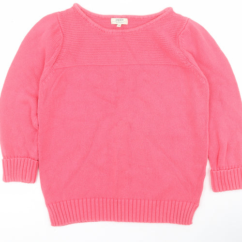 Papaya Womens Pink Round Neck  100% Cotton Pullover Jumper Size 12