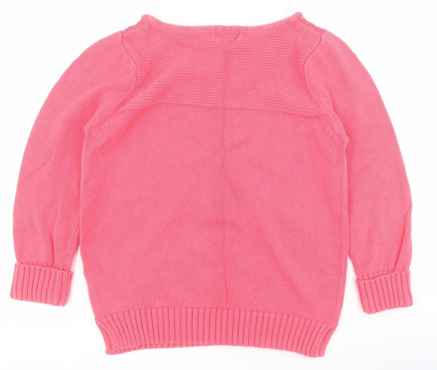 Papaya Womens Pink Round Neck  100% Cotton Pullover Jumper Size 12