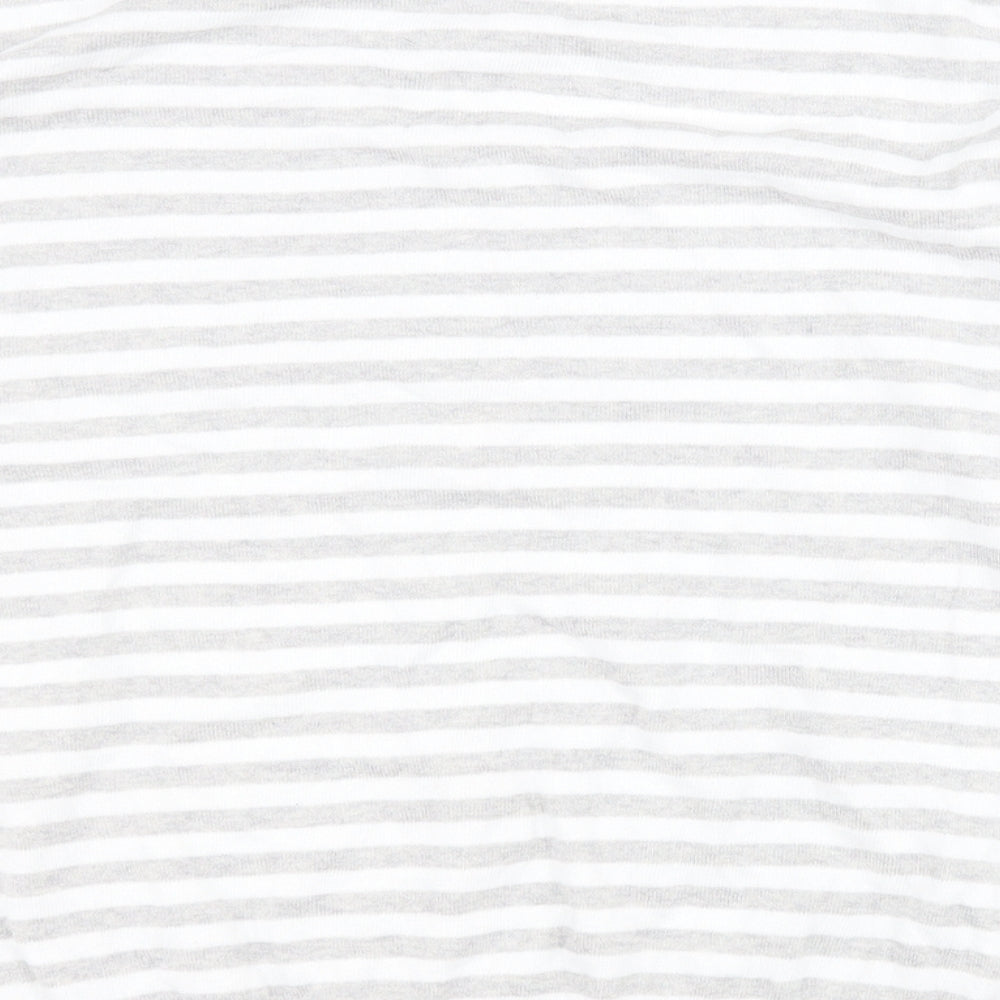 TU Womens Grey Round Neck Striped Cotton Pullover Jumper Size 20   - Hearts