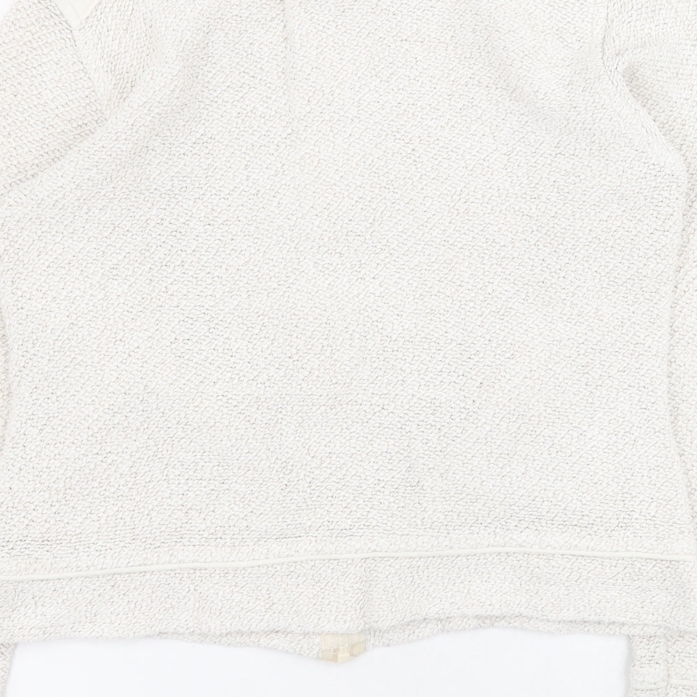 Weird Fish Womens White   Jacket  Size S  Zip