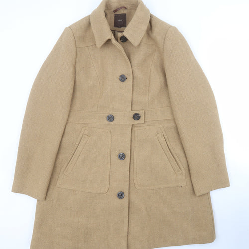 NEXT Womens Brown   Pea Coat Coat Size 14  Button