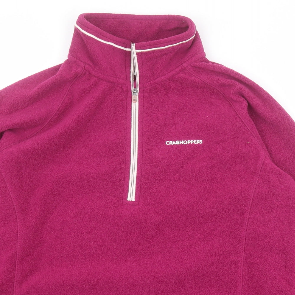 Craghoppers Womens Pink  Polyester Pullover Sweatshirt Size 10  Zip