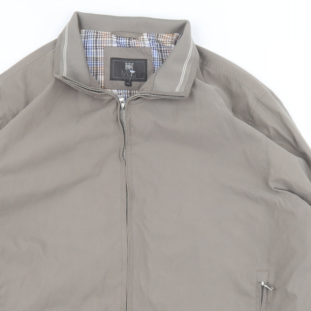 Marks and Spencer Mens Grey   Bomber Jacket Coat Size 2XL  Zip