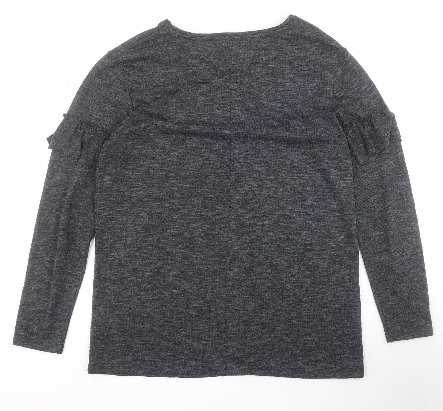 Papaya Womens Grey Round Neck  Polyester Pullover Jumper Size 12