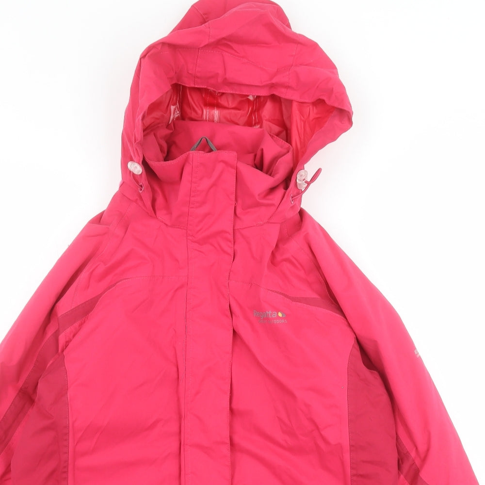 Regatta Womens Pink   Rain Coat Coat Size 12  Zip