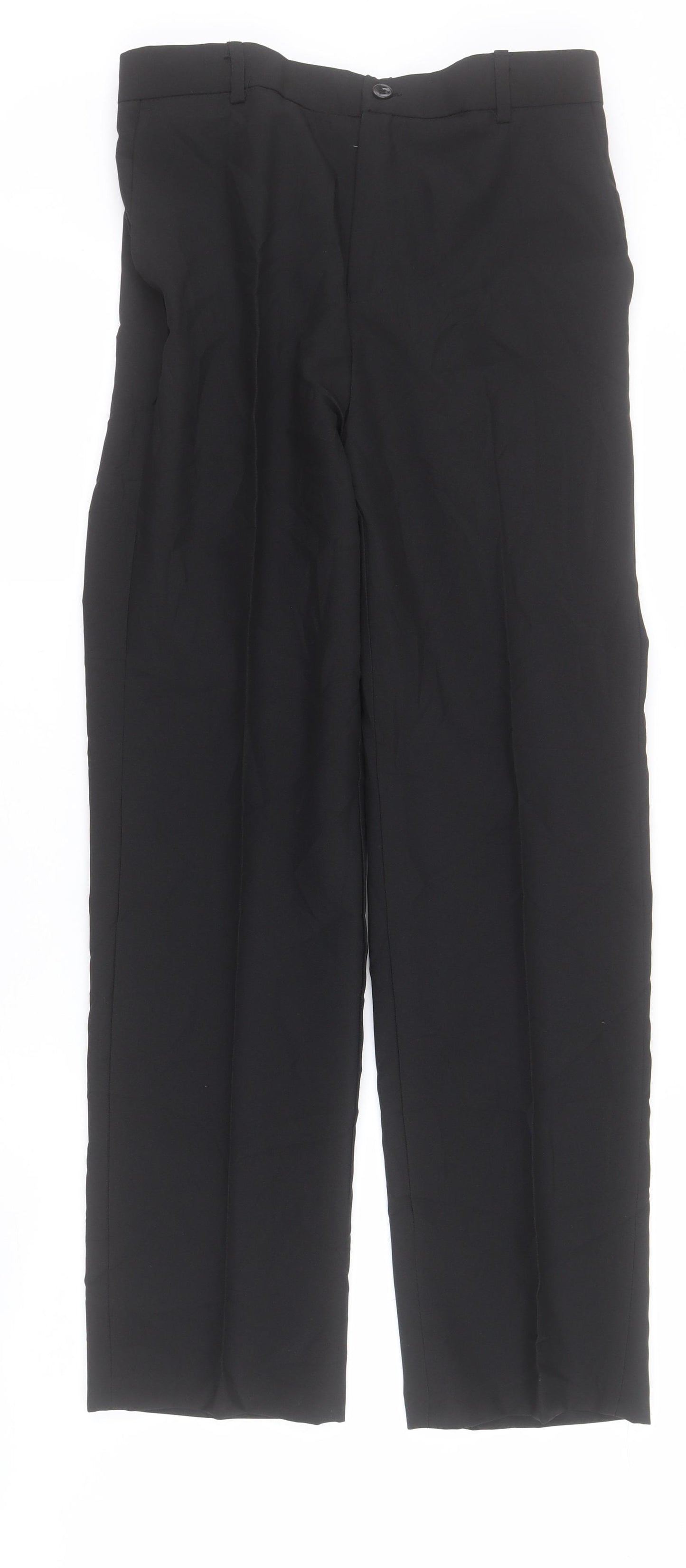 Shiny Penny Womens Black  Polyester Dress Pants Trousers Size 14 L26 in Regular Zip