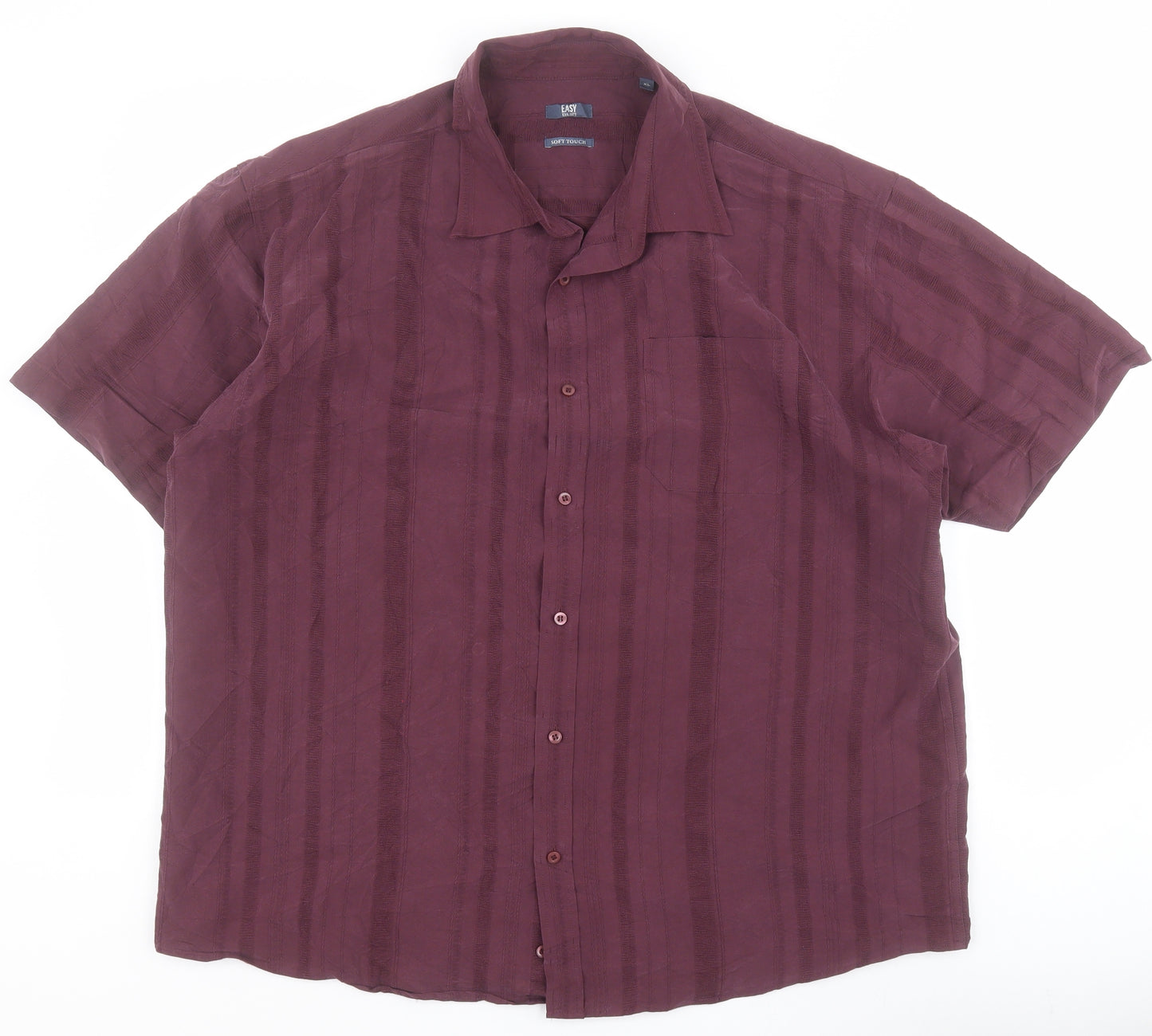 Matalan Mens Purple  Modal  Button-Up Size XL Collared Button