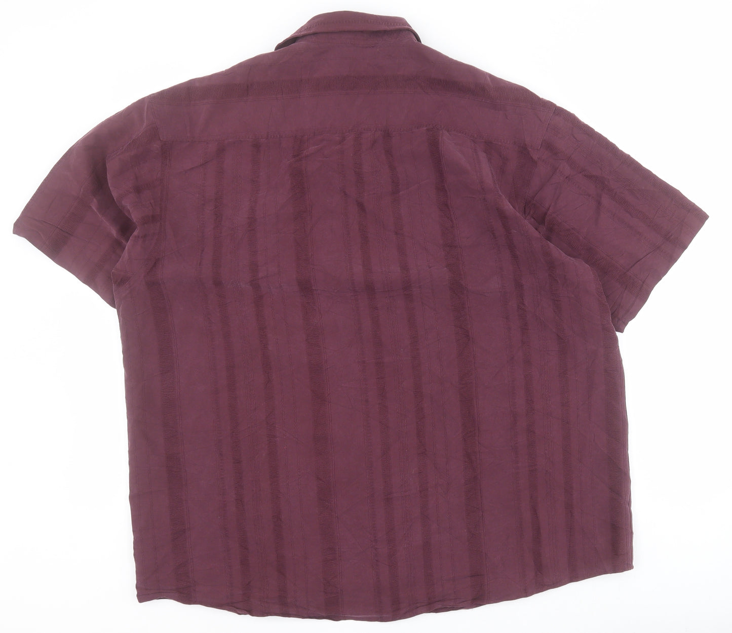 Matalan Mens Purple  Modal  Button-Up Size XL Collared Button