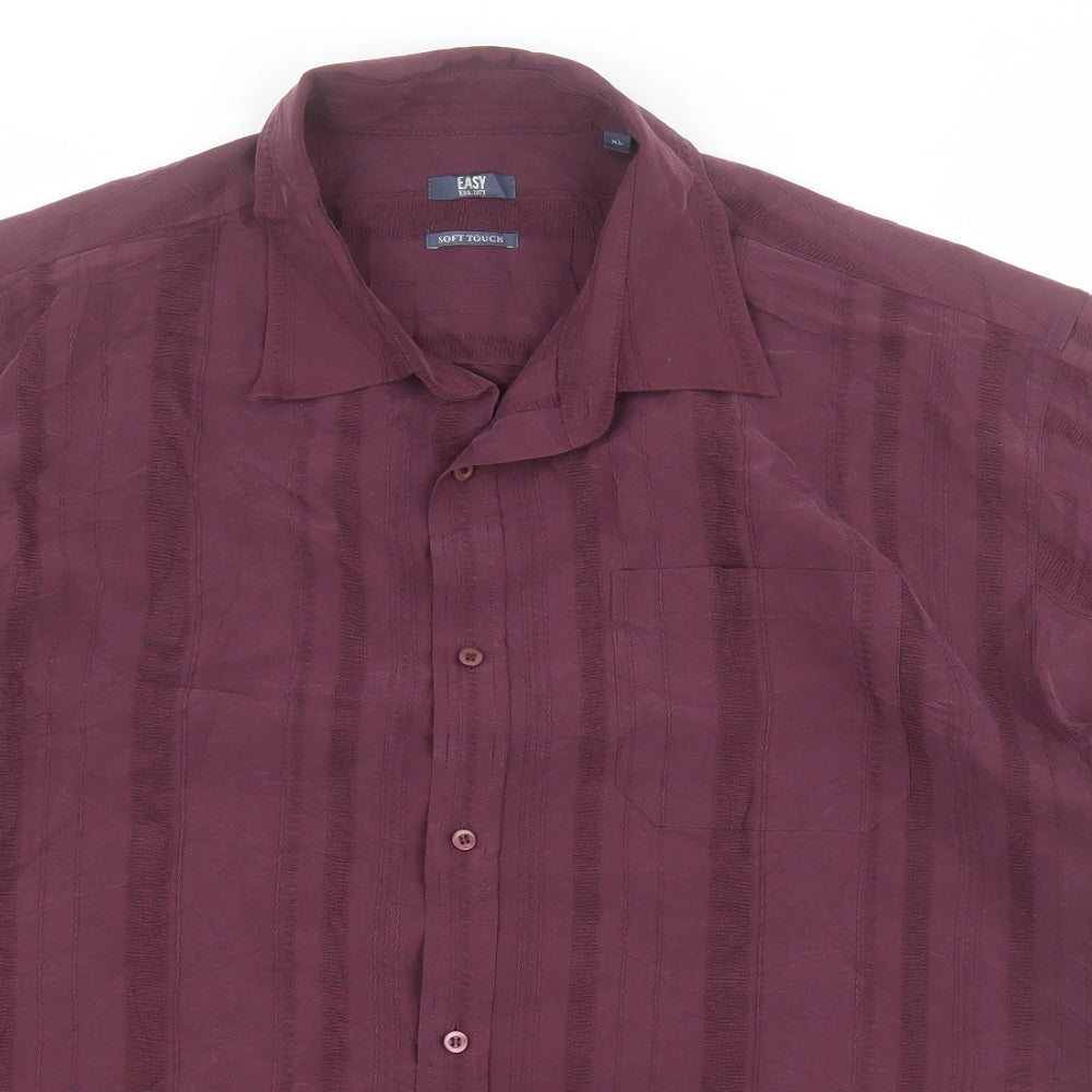 Matalan Mens Purple  Modal  Button-Up Size XL Collared Button