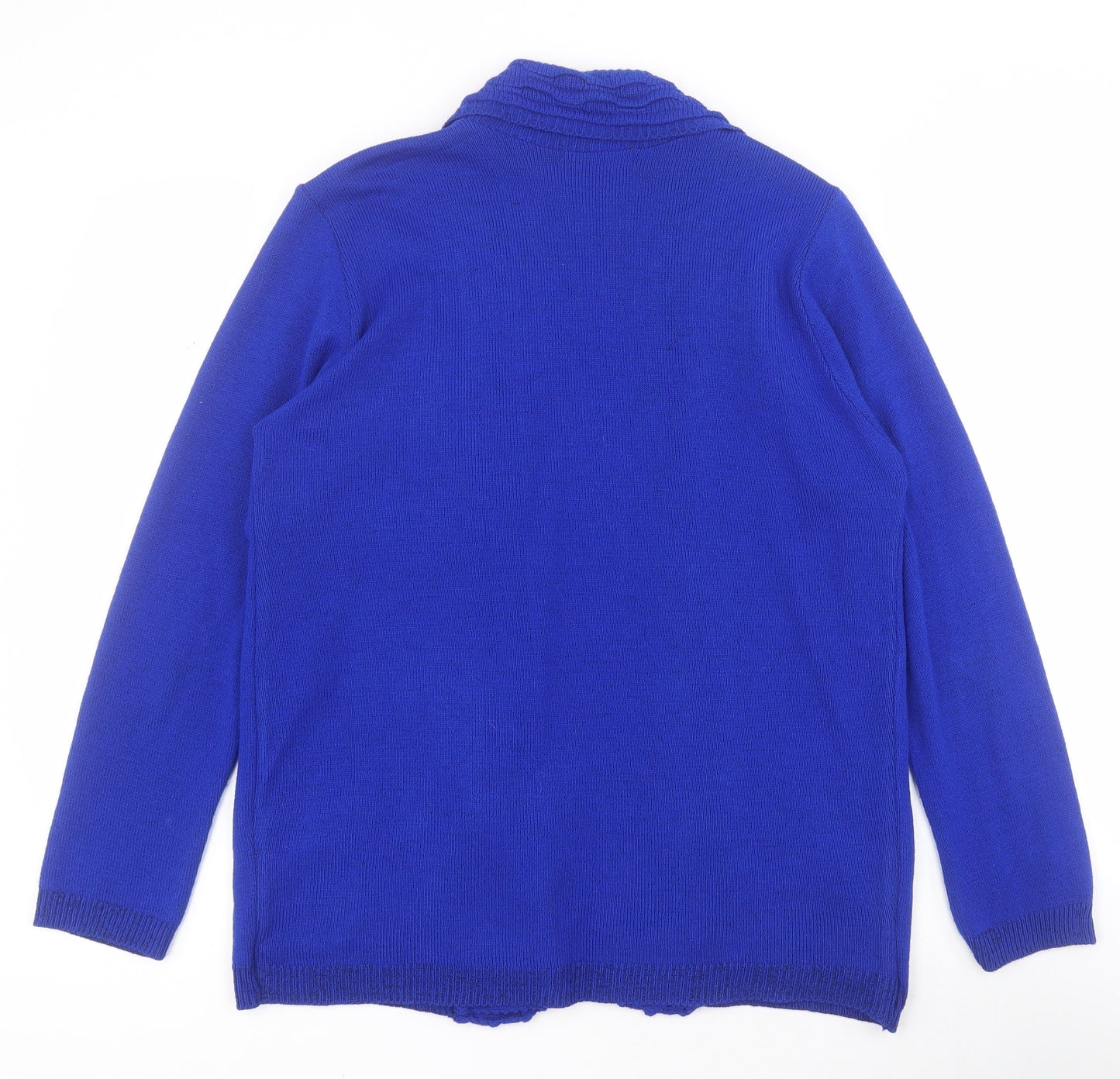 Envy Womens Blue Round Neck  Acrylic Pullover Jumper Size M   - M / L