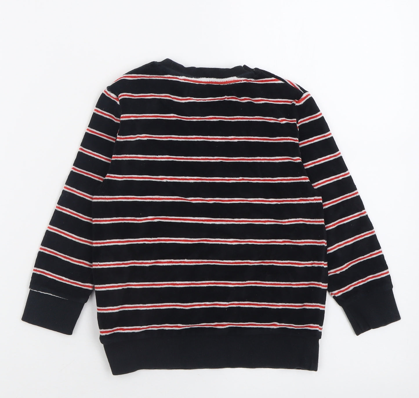 NEXT Boys Black Striped Cotton Pullover Sweatshirt Size 3-4 Years  Pullover