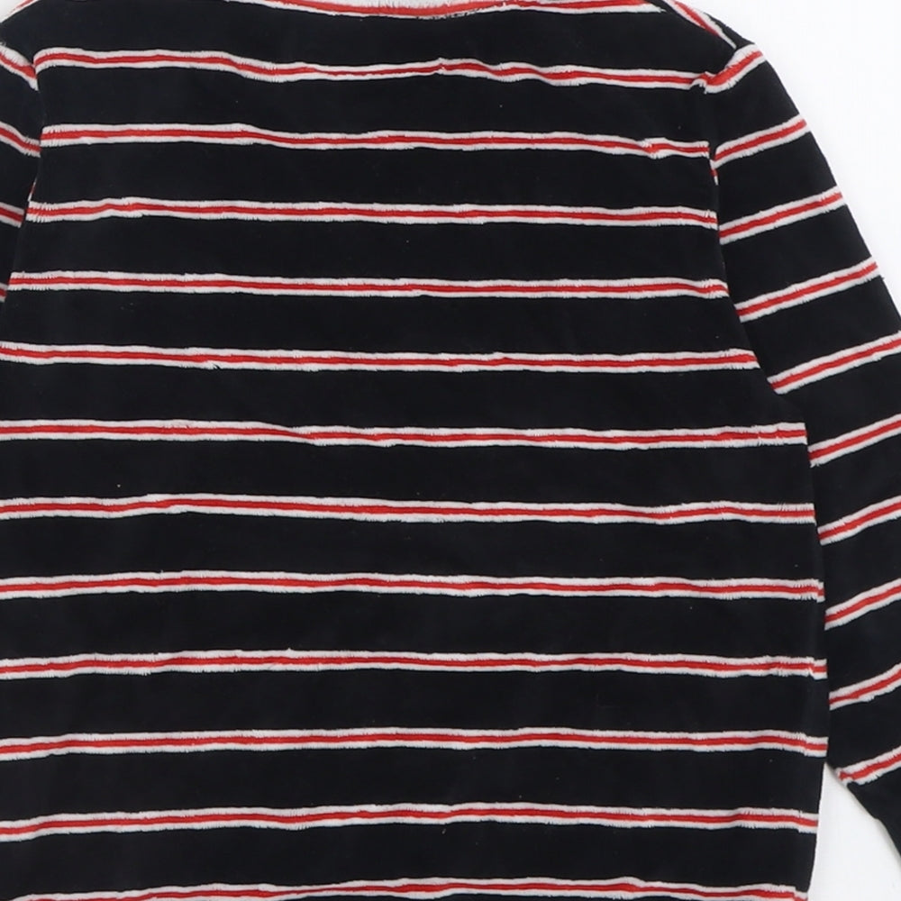 NEXT Boys Black Striped Cotton Pullover Sweatshirt Size 3-4 Years  Pullover