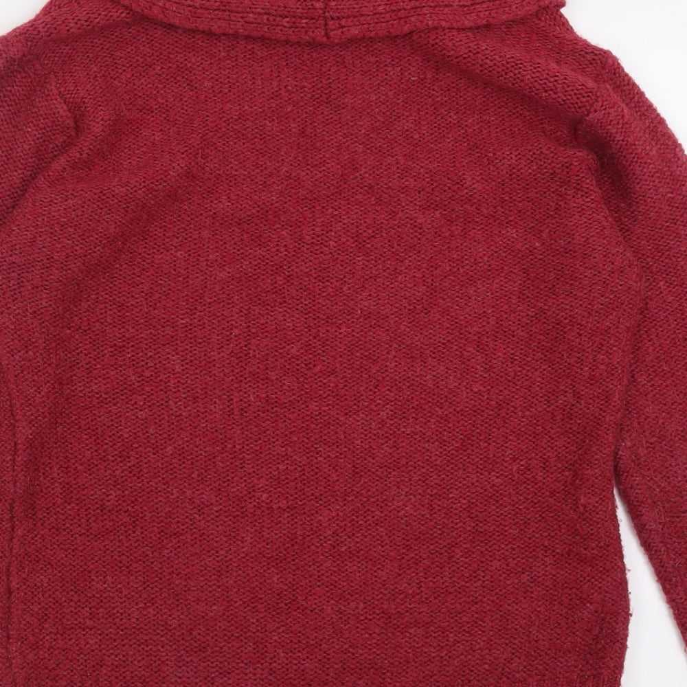 M&Co Womens Purple Roll Neck  Acrylic Pullover Jumper Size 12