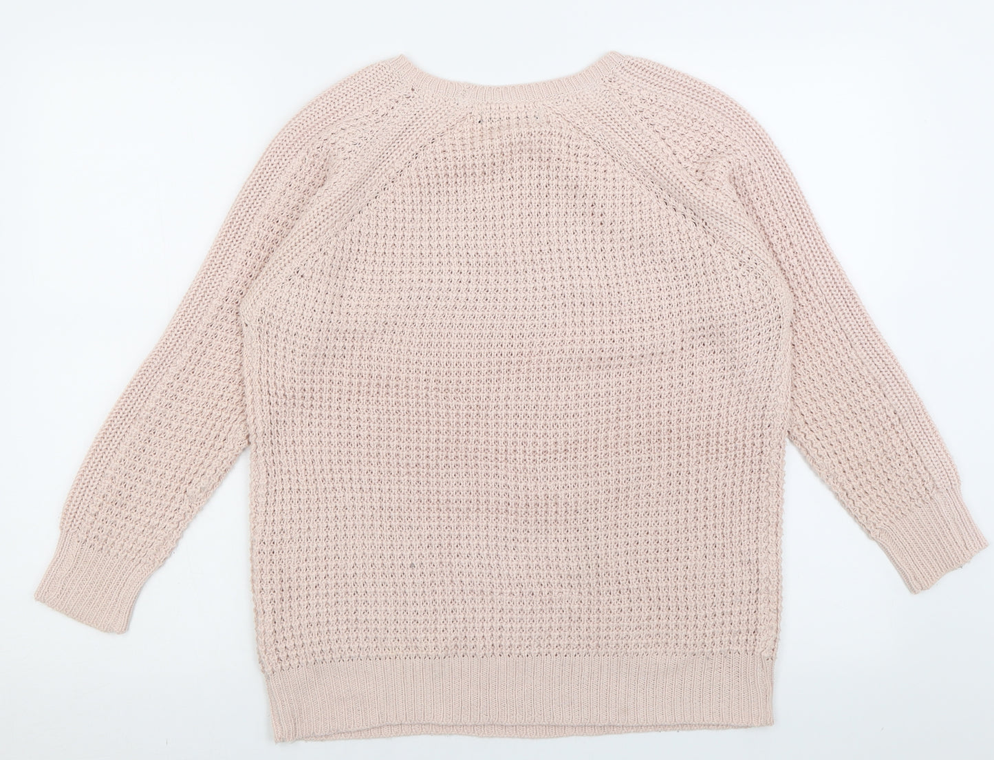 Atmosphere Womens Pink Crew Neck  Acrylic Pullover Jumper Size 10