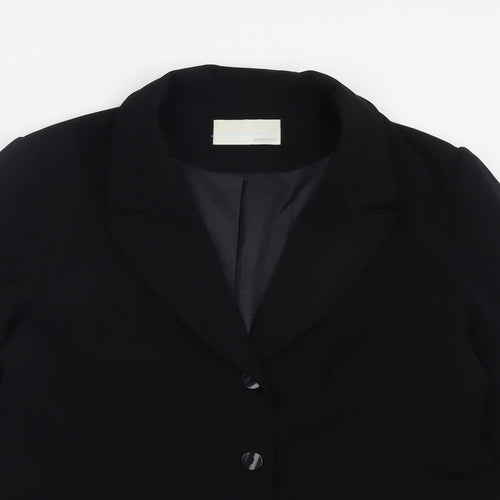 AMARANTO Womens Black   Jacket Blazer Size 16  Button