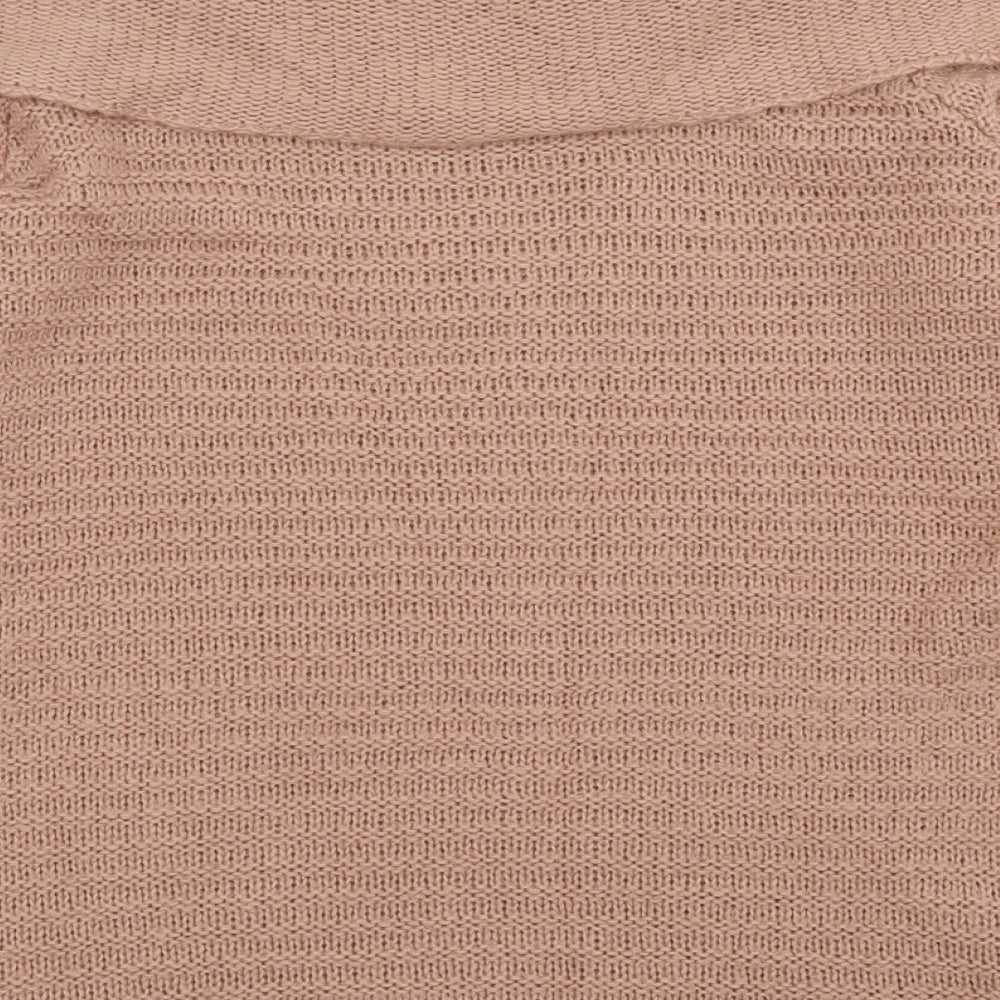 Body Flirt Womens Pink Roll Neck  Acrylic Pullover Jumper Size M