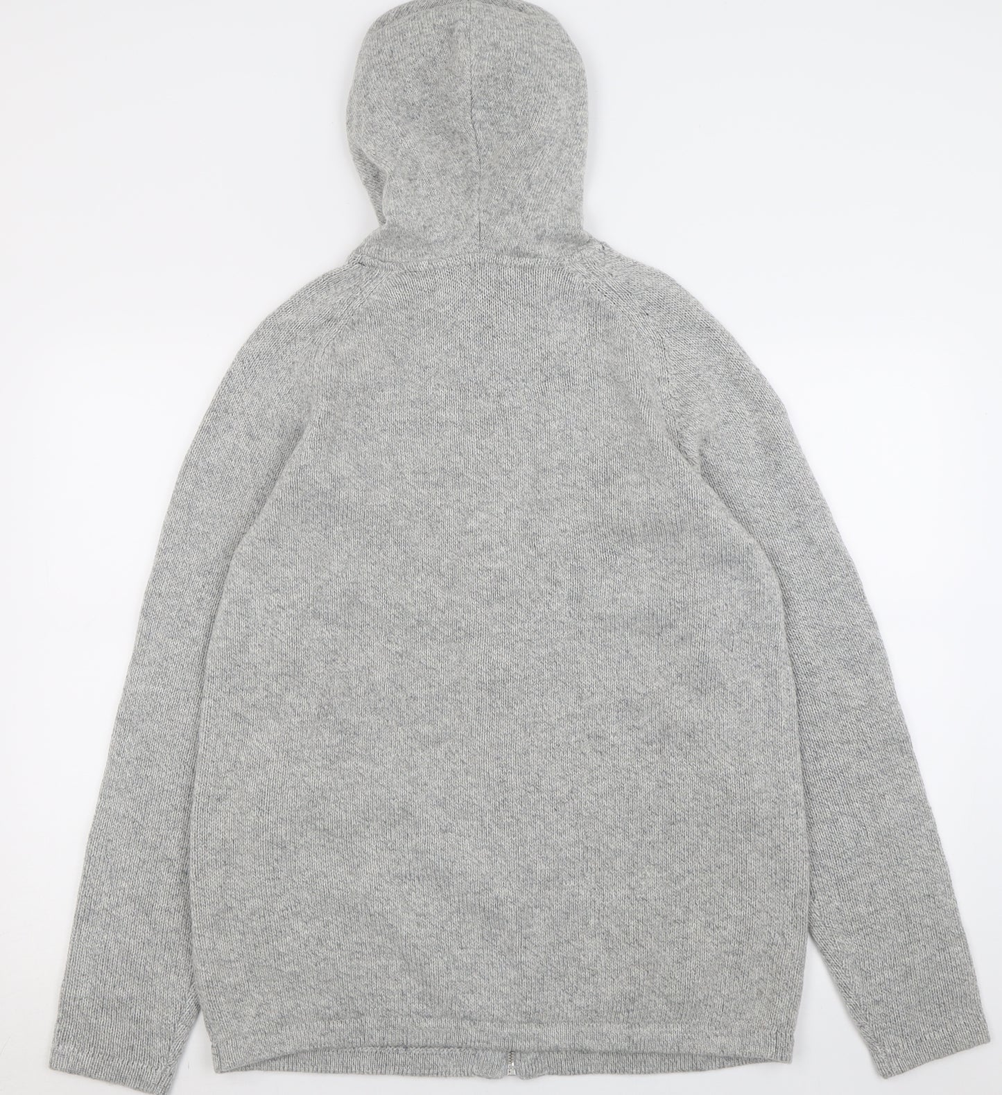 NEXT Mens Grey  Acrylic Full Zip Hoodie Size L