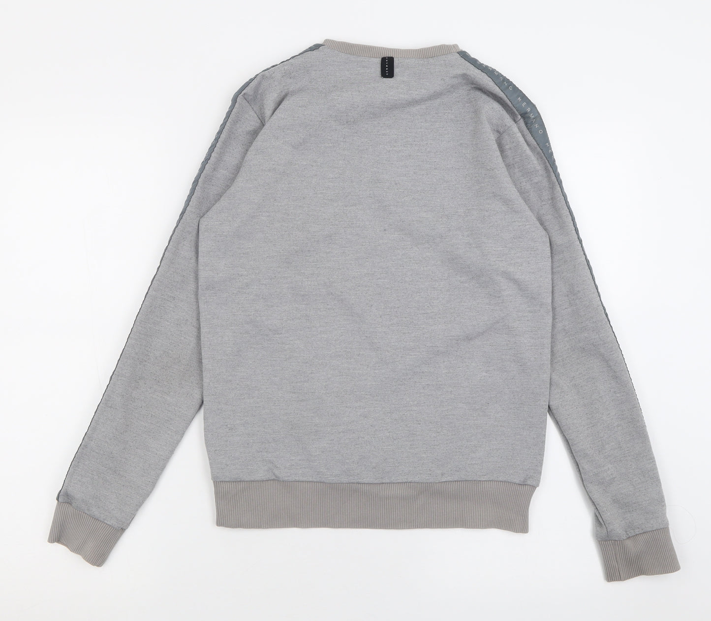 HERMANO Mens Grey  Polyester Pullover Sweatshirt Size S