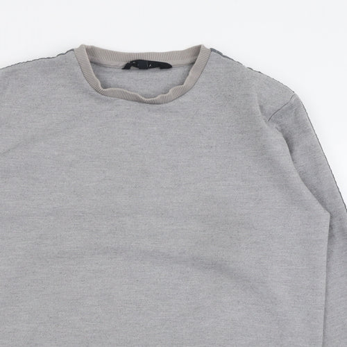 HERMANO Mens Grey  Polyester Pullover Sweatshirt Size S