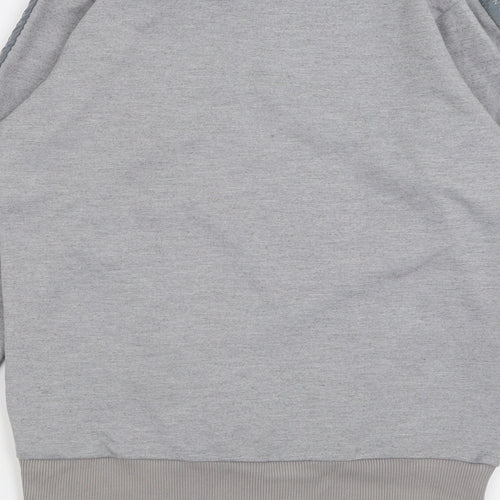 HERMANO Mens Grey  Polyester Pullover Sweatshirt Size S