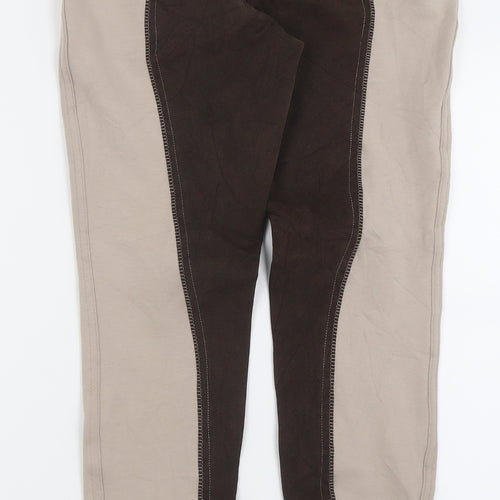 FOUGANZA Womens Beige  Polyester Capri Trousers Size 28 in L27 in Regular Button - Jodhpurs