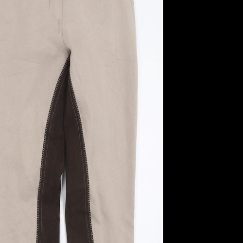 FOUGANZA Womens Beige  Polyester Capri Trousers Size 28 in L27 in Regular Button - Jodhpurs