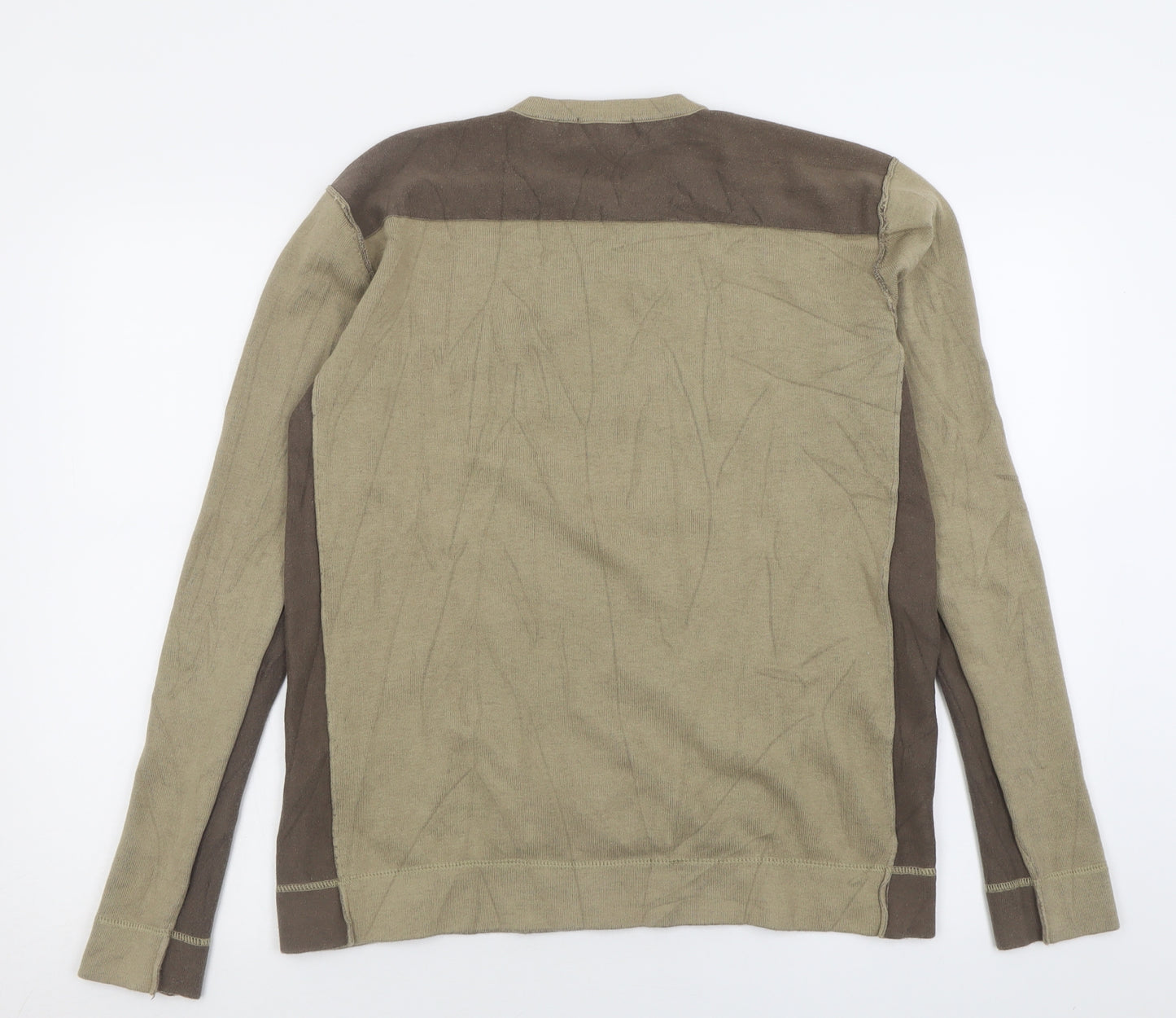 Ted Baker Mens Brown Crew Neck  Cotton Pullover Jumper Size L