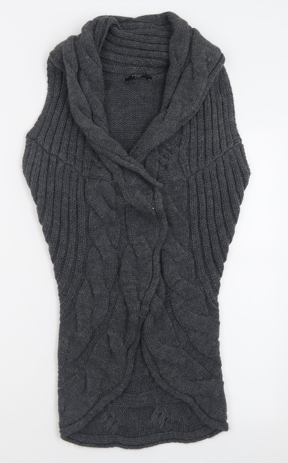 George Womens Grey V-Neck  Acrylic Cardigan Jumper Size 12
