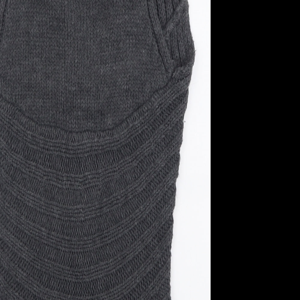 George Womens Grey V-Neck  Acrylic Cardigan Jumper Size 12