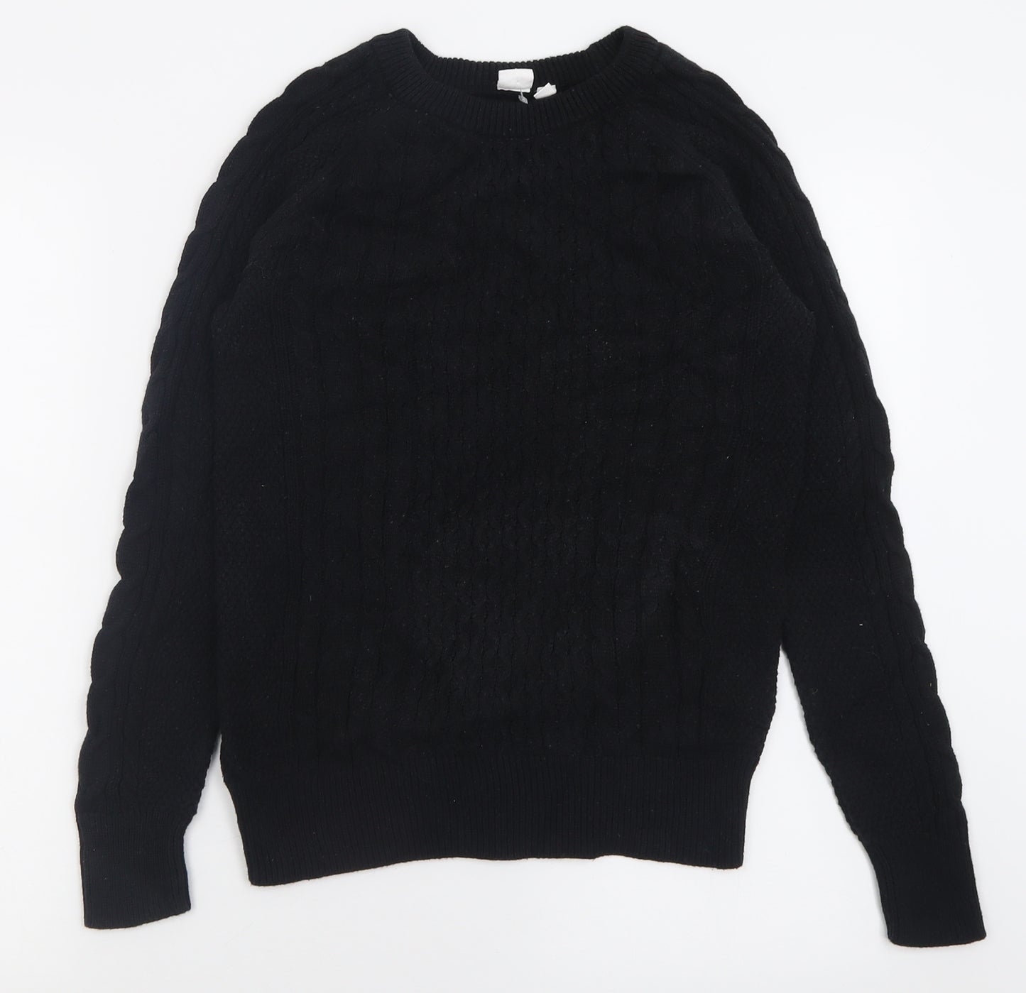 Gap Womens Black Crew Neck  Cotton Pullover Jumper Size XS