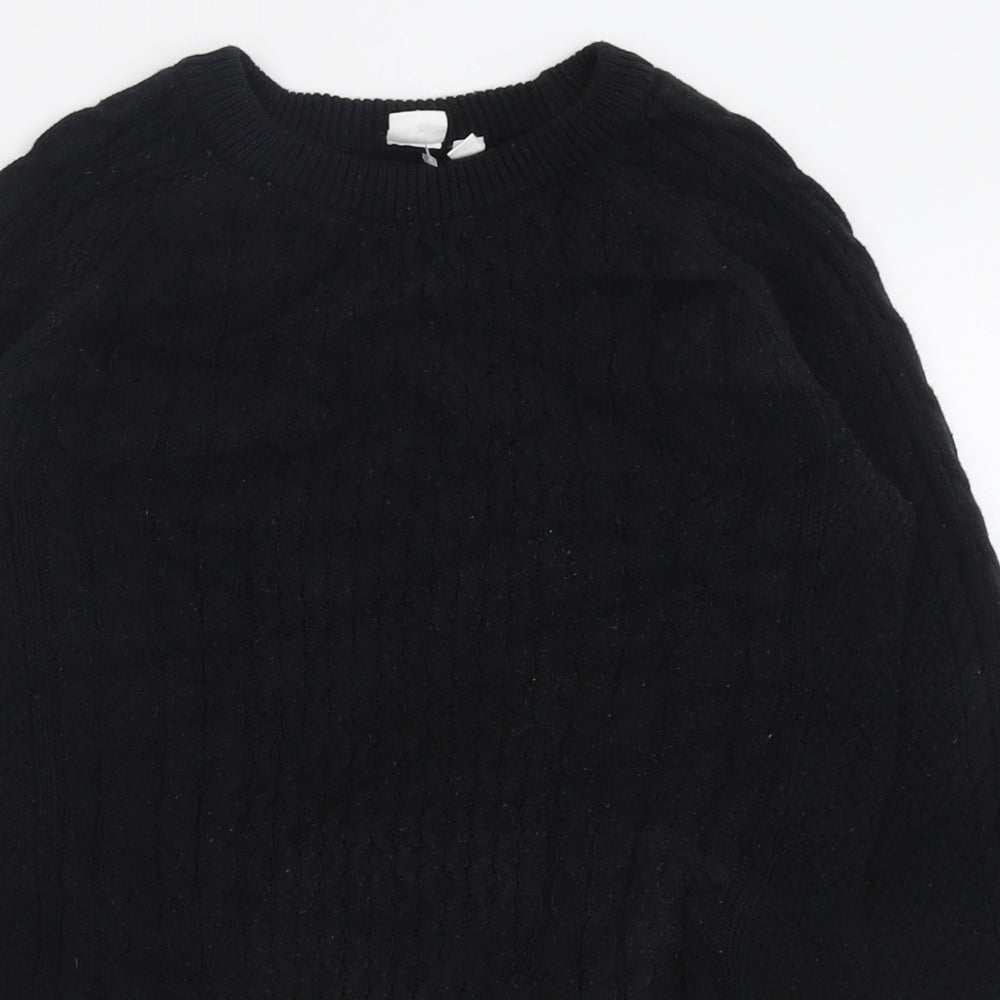 Gap Womens Black Crew Neck  Cotton Pullover Jumper Size XS