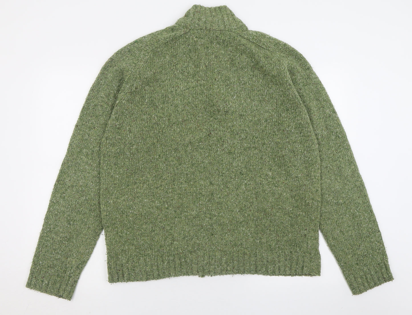 James pringle Mens Green High Neck  Acrylic Pullover Jumper Size M