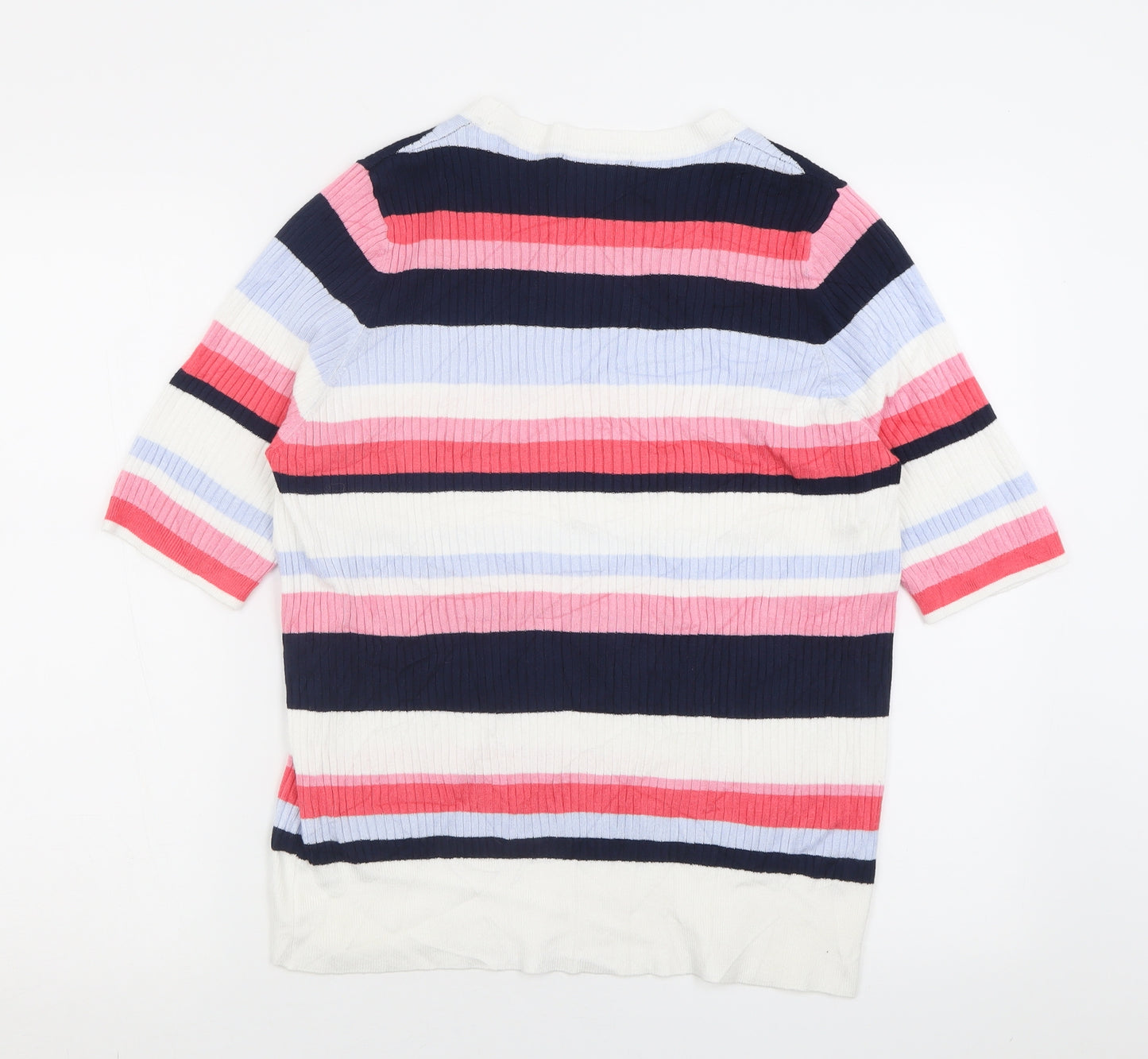 Marks and Spencer Womens Pink Crew Neck  Viscose Pullover Jumper Size 20