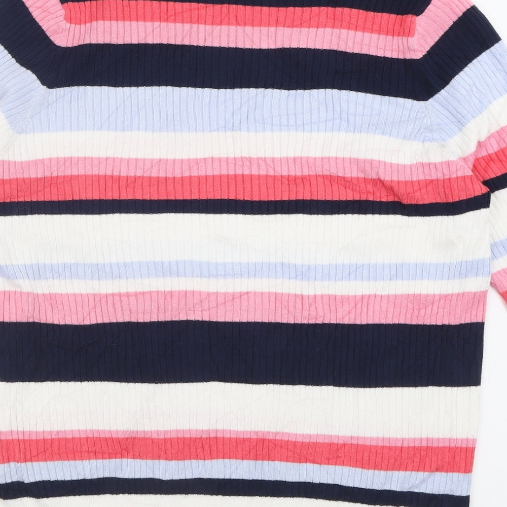 Marks and Spencer Womens Pink Crew Neck  Viscose Pullover Jumper Size 20