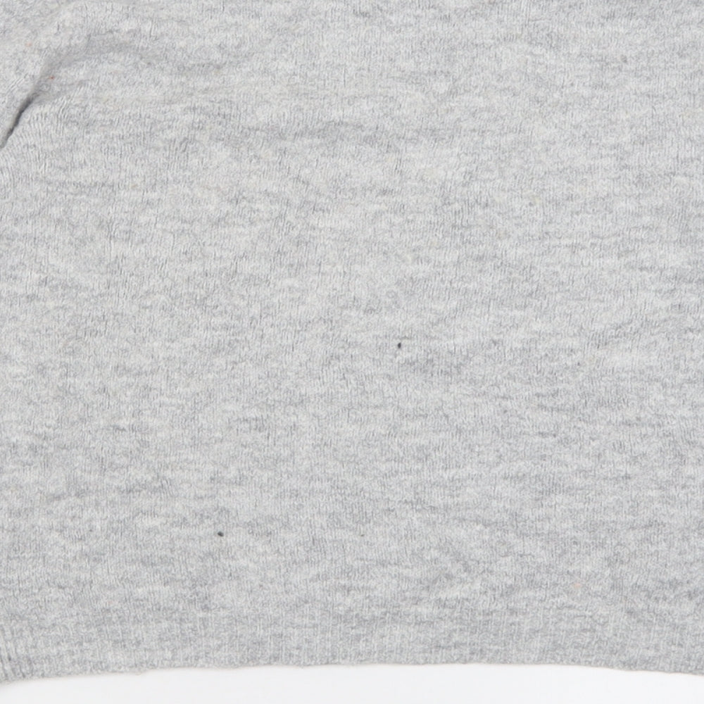 Kookai Womens Grey Roll Neck Striped Acrylic Pullover Jumper Size 6